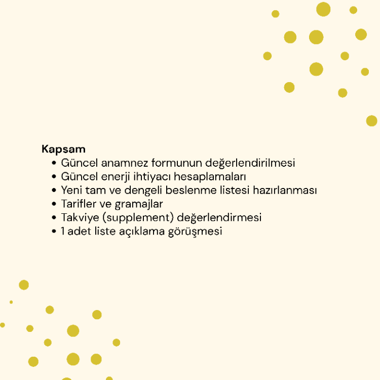 Yeni Beslenme Listesi