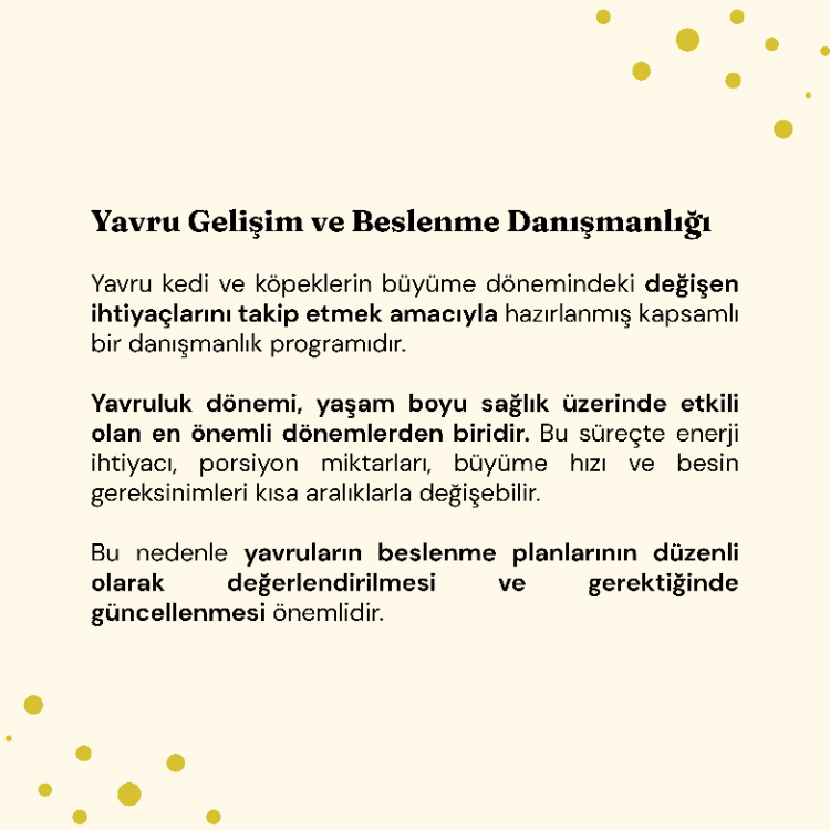 Yavru Gelişim ve Beslenme Danışmanlığı
