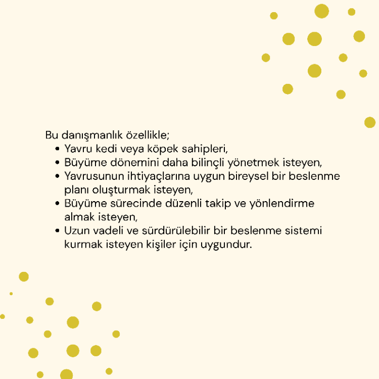 Yavru Gelişim ve Beslenme Danışmanlığı
