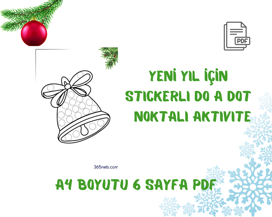 Yeni Yılda Eğlence Do-A-Dot Stickerlı Aktivite | Çocuklar İçin Noel Etkinliği | Okul Öncesi