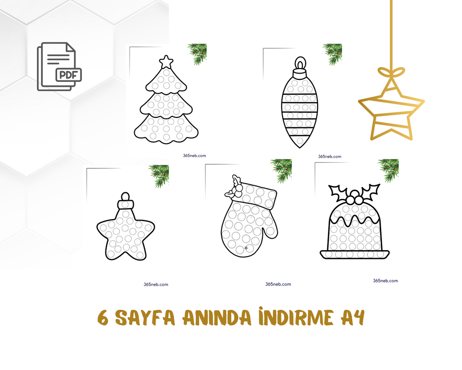Yeni Yılda Eğlence Do-A-Dot Stickerlı Aktivite | Çocuklar İçin Noel Etkinliği | Okul Öncesi