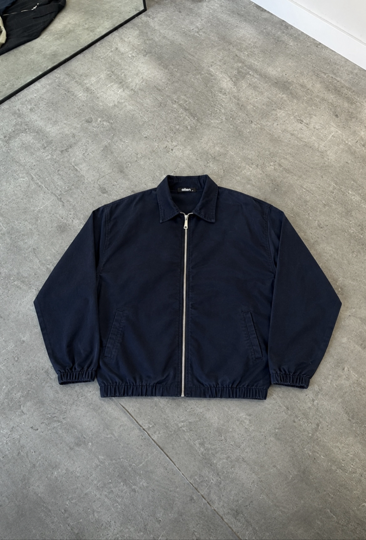 Lacivert Fermuarlı Ceket / Bomber Mont