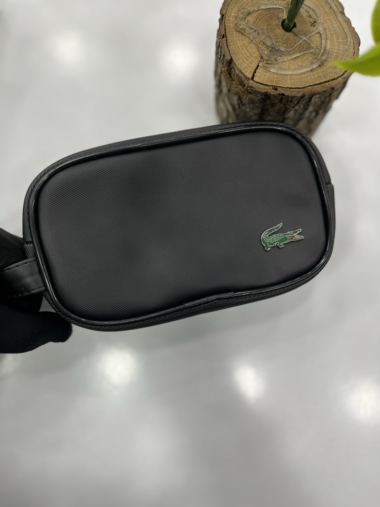 Lacoste Premium Seri Siyah El Çantası & Portföy – Yeni Sezon