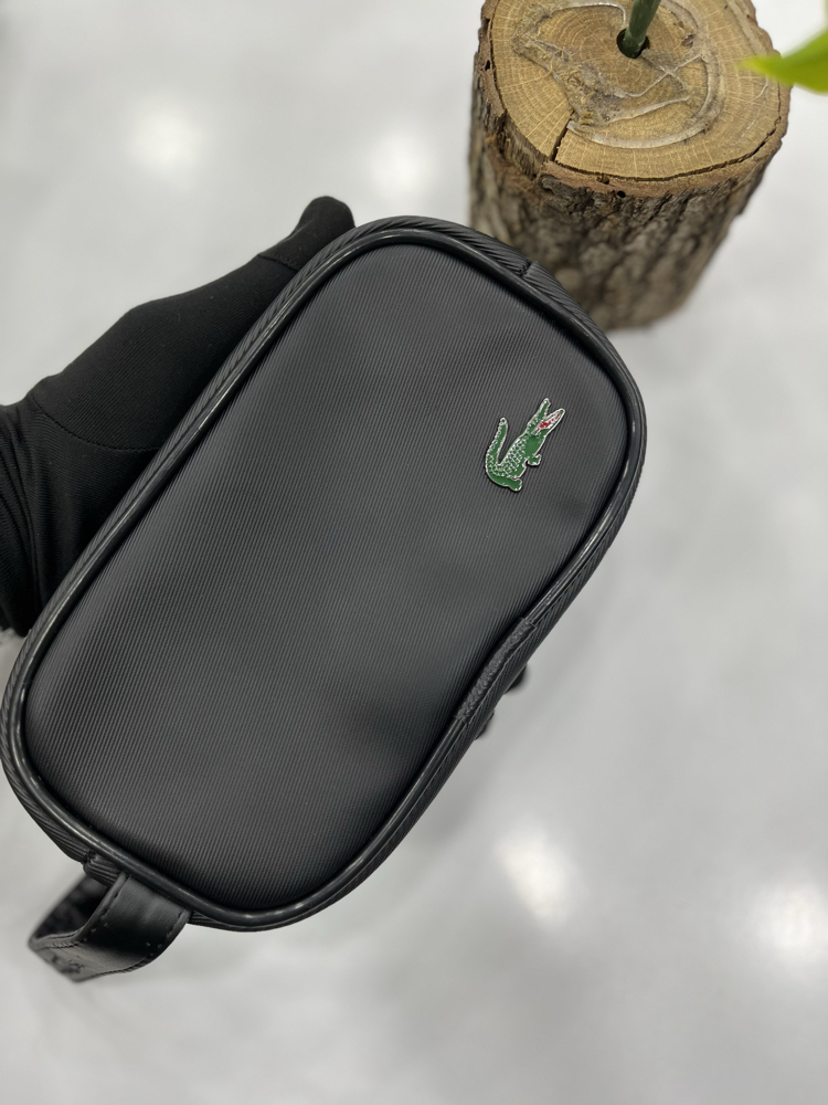 Lacoste Premium Seri Siyah El Çantası & Portföy – Yeni Sezon
