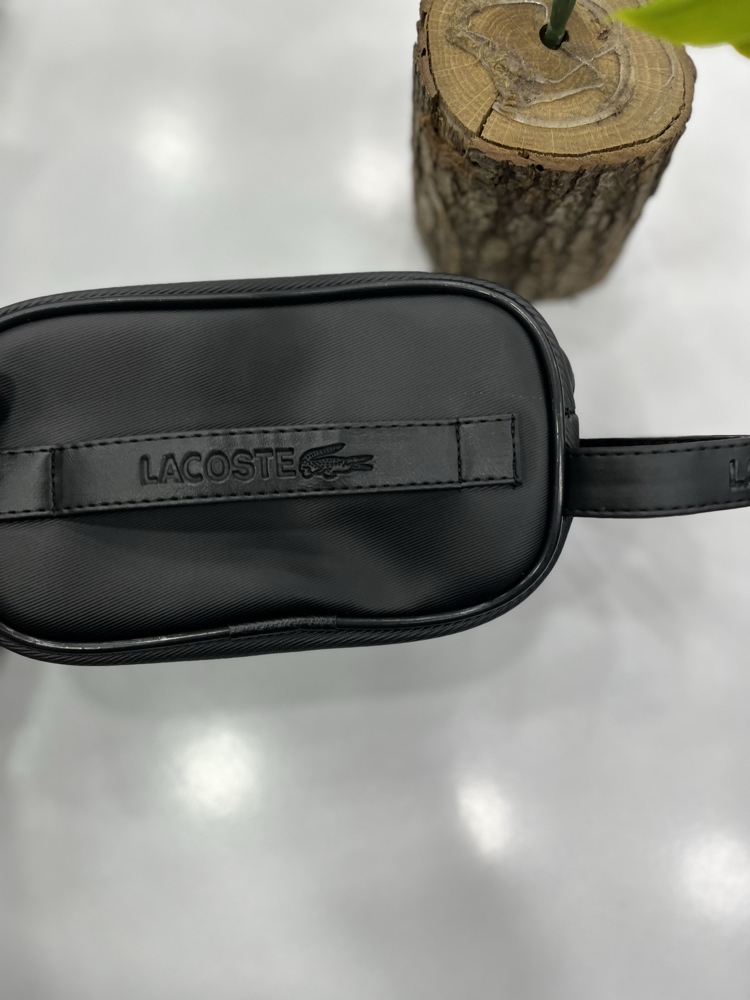 Lacoste Premium Seri Siyah El Çantası & Portföy – Yeni Sezon