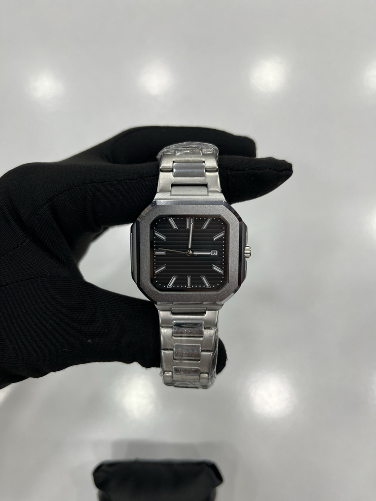 Onyx Square Edition – Fırçalanmış Çelik Modern Erkek Saati