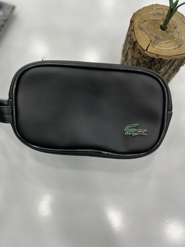 Lacoste Premium Seri Siyah El Çantası & Portföy – Yeni Sezon