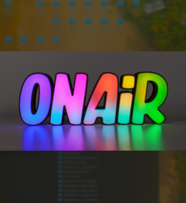 On Air Yazı Masaüstü Aydınlatma Aksesuarı 3