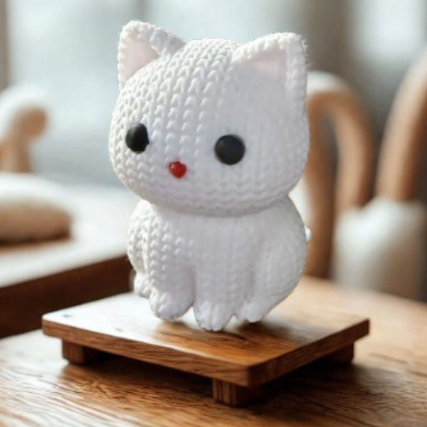 Sevimli Beyaz Yavru Kedi | Mini Figür