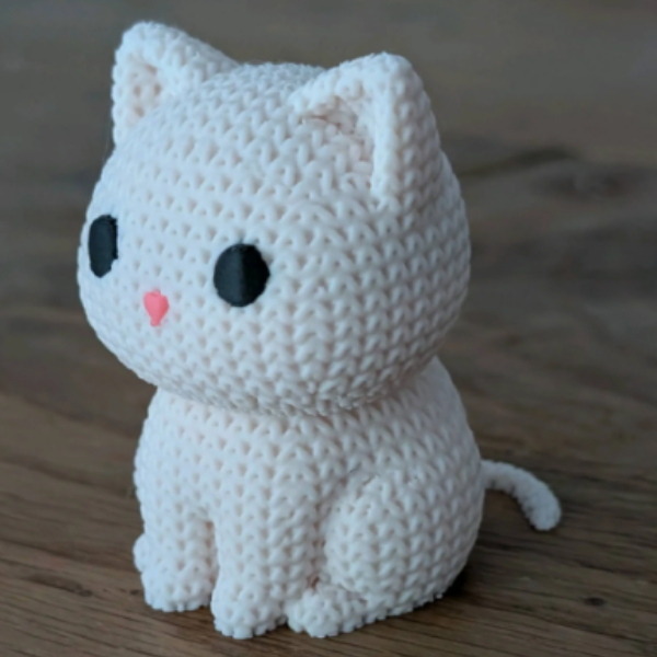 Sevimli Beyaz Yavru Kedi | Mini Figür