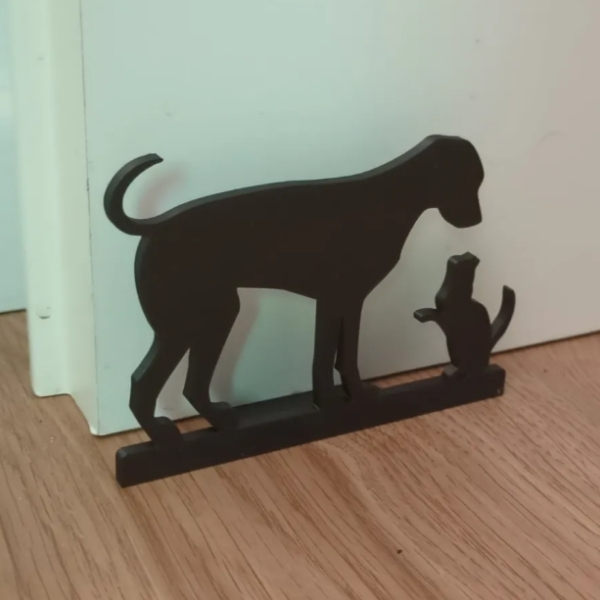 Kedi & Köpekli kapı tutacağı