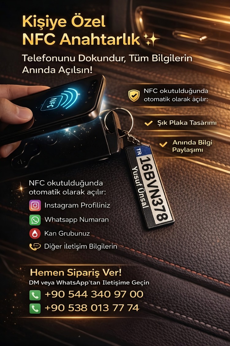 'NFC' Kişiselleştirilebilir anahtarlık!!