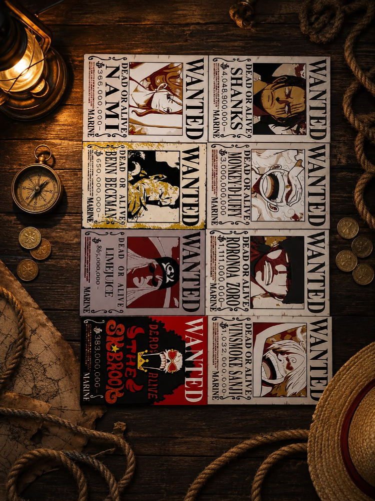 One Piece Wanted Poster Seti