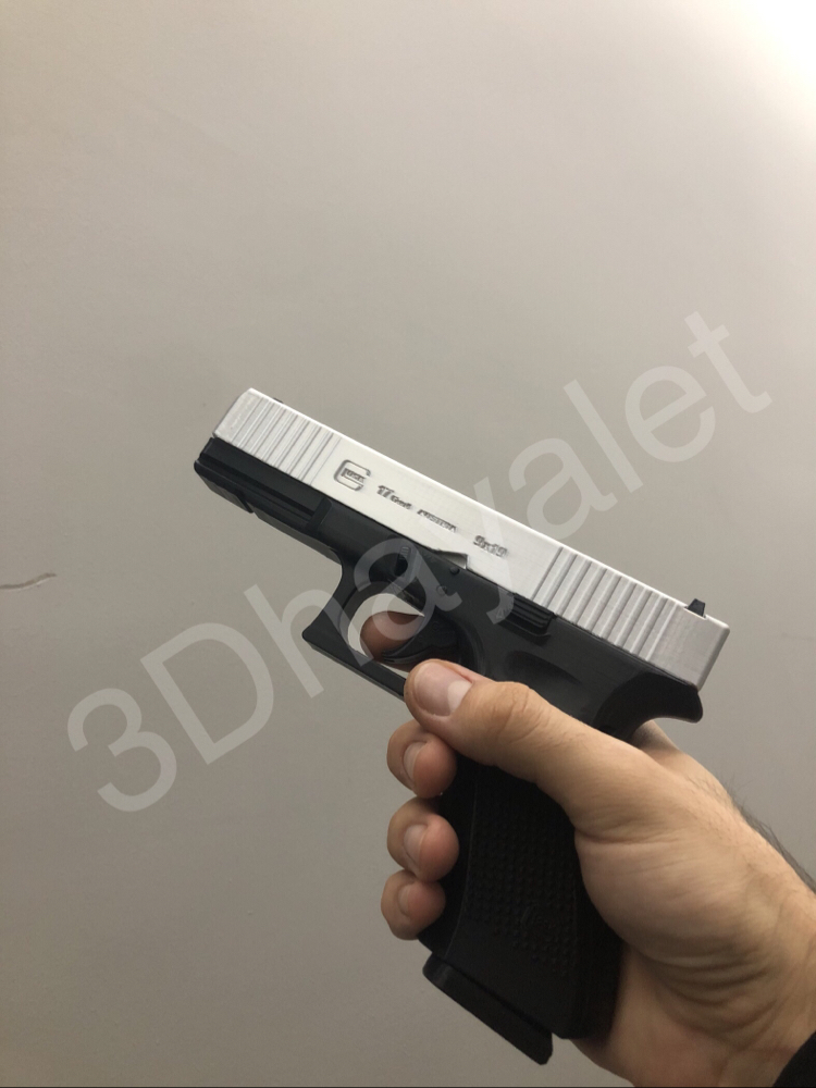 Silver Glock Maket Silah