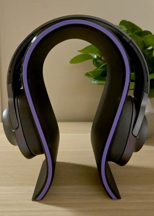 Ergonomik Oyuncu Kulaklık Standı - Çift Renk Detaylı Masa Üstü Düzenleyici 3D
