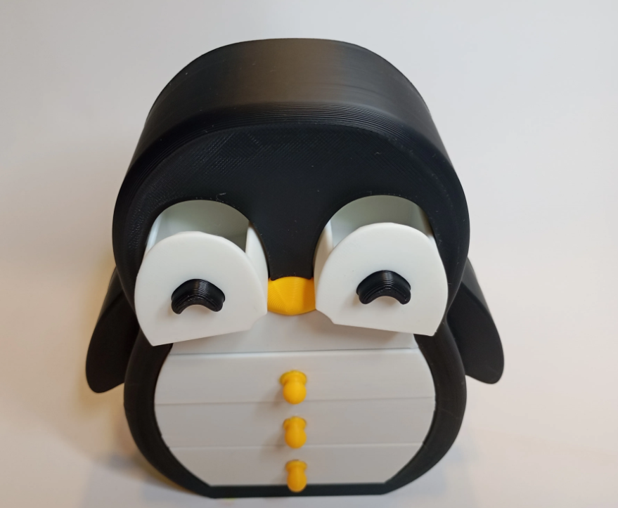 Sevimli Penguen Figürlü Takı Ve Mücevher Organizeri - Çok Çekmeceli Masa Düzenleyici 3D