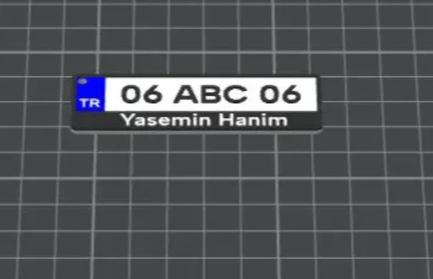 Kişiye Özel Plaka Tasarımlı Anahtarlık – 3D Baskı İsimli Plaka Anahtarlık
