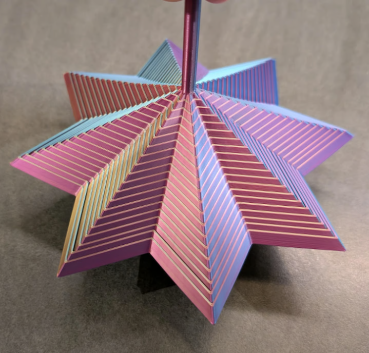 3D Baskı Geometrik Fraktal Stres Yıldızı