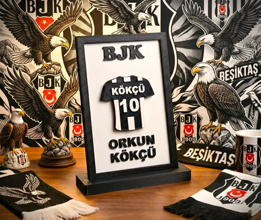 Taraftarın Yıldızı: Kişiye Özel 3D Form ve İsim Plaketi