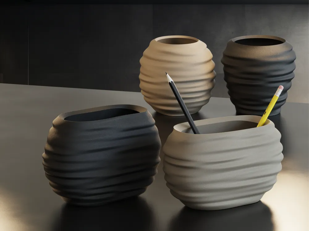 3D Tasarım Minimalist Kalemlik & Vazo