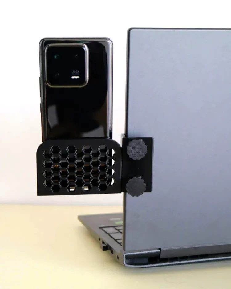 Masaüstü Düzenleyici: Laptop Kenarı Telefon Tutucu