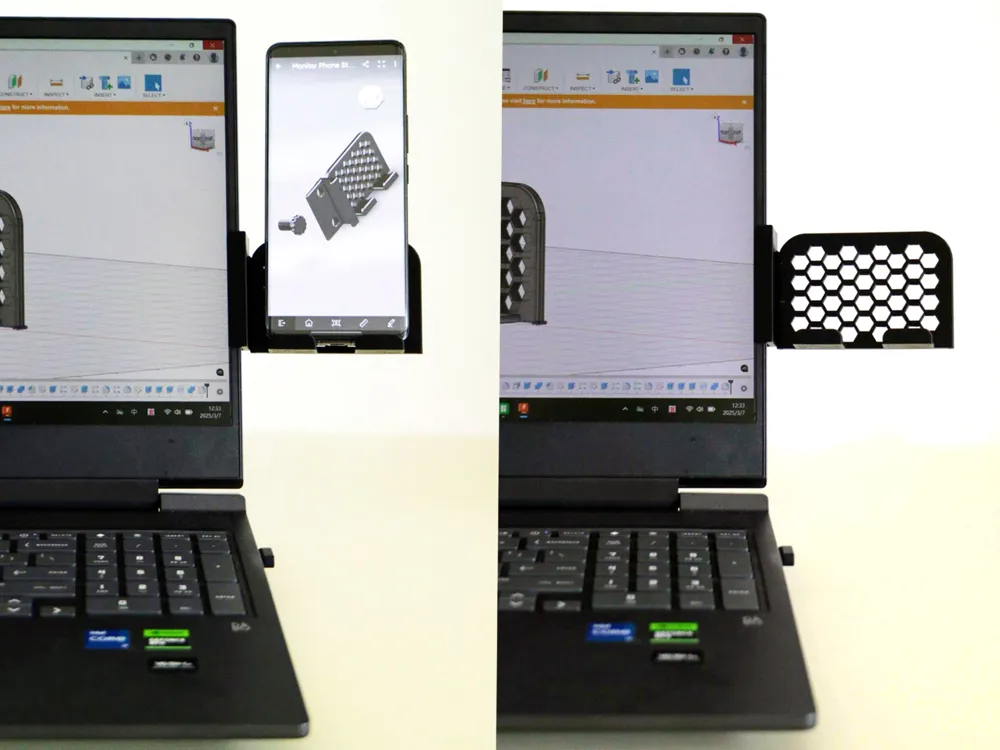 Masaüstü Düzenleyici: Laptop Kenarı Telefon Tutucu