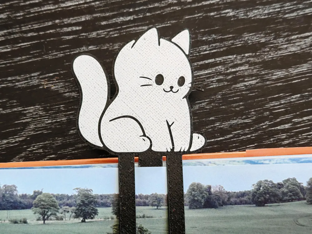 3D Baskı Sevimli Kedi Kitap Ayracı Serisi