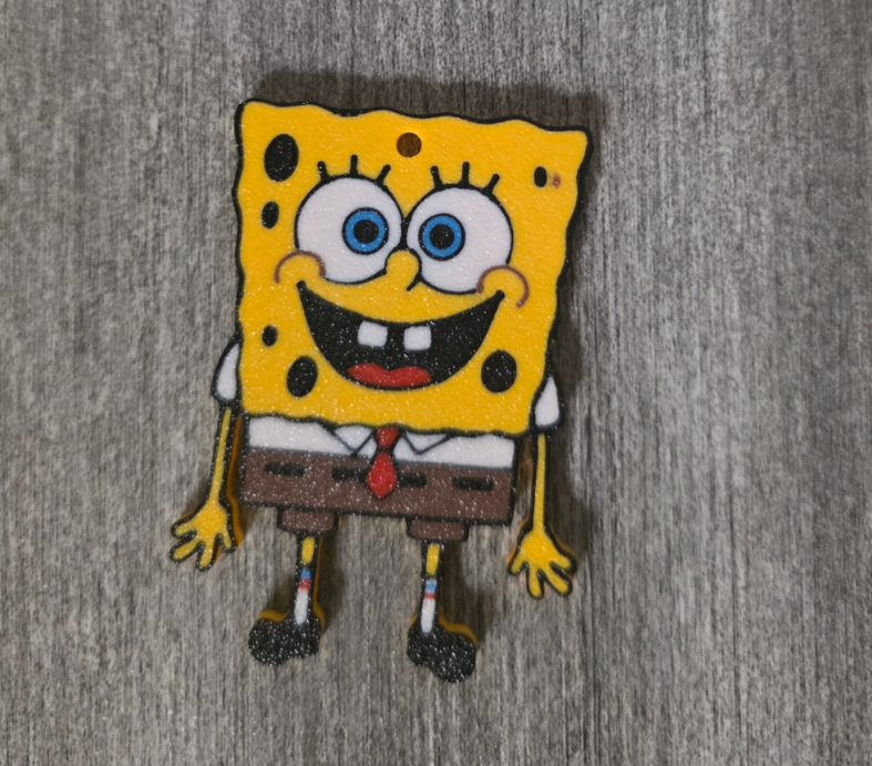  3D Sünger Bob Anahtarlık