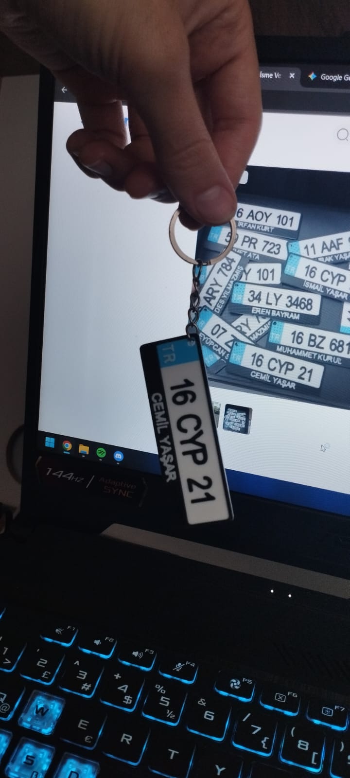 Plaka Araba Anahtarlık