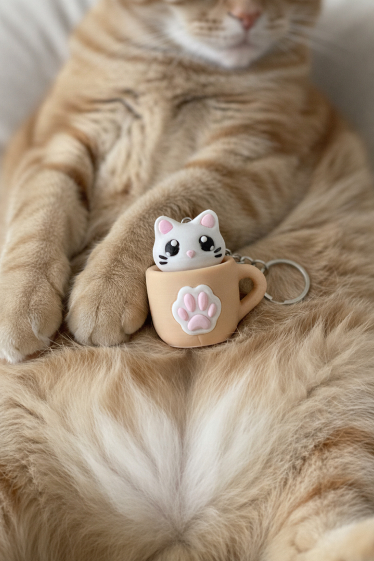 Clicker Kedi Anahtarlık