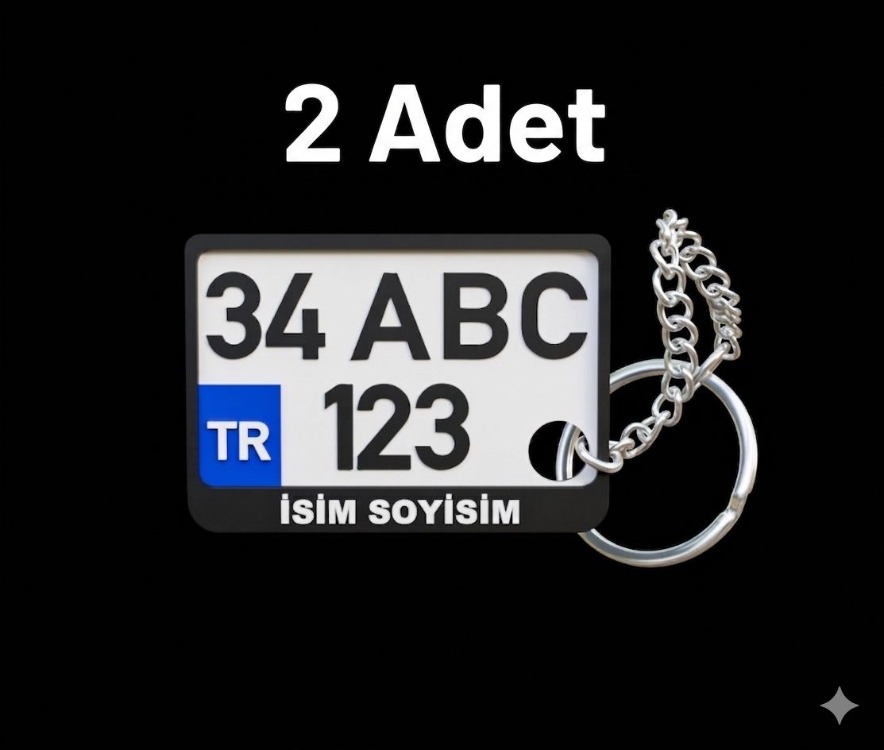 Kişiye Özel Plaka Anahtarlık
