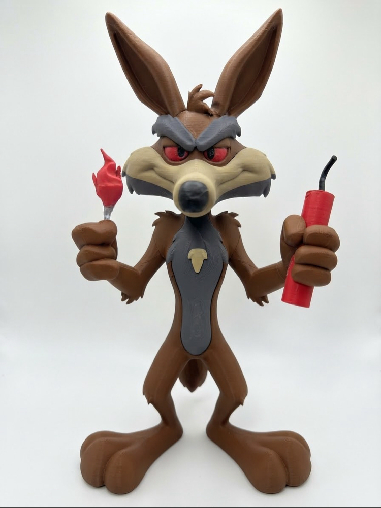 Wile E. Coyote Figürü - 29CM (Road Runner Çakalı - Özel Tasarım)
