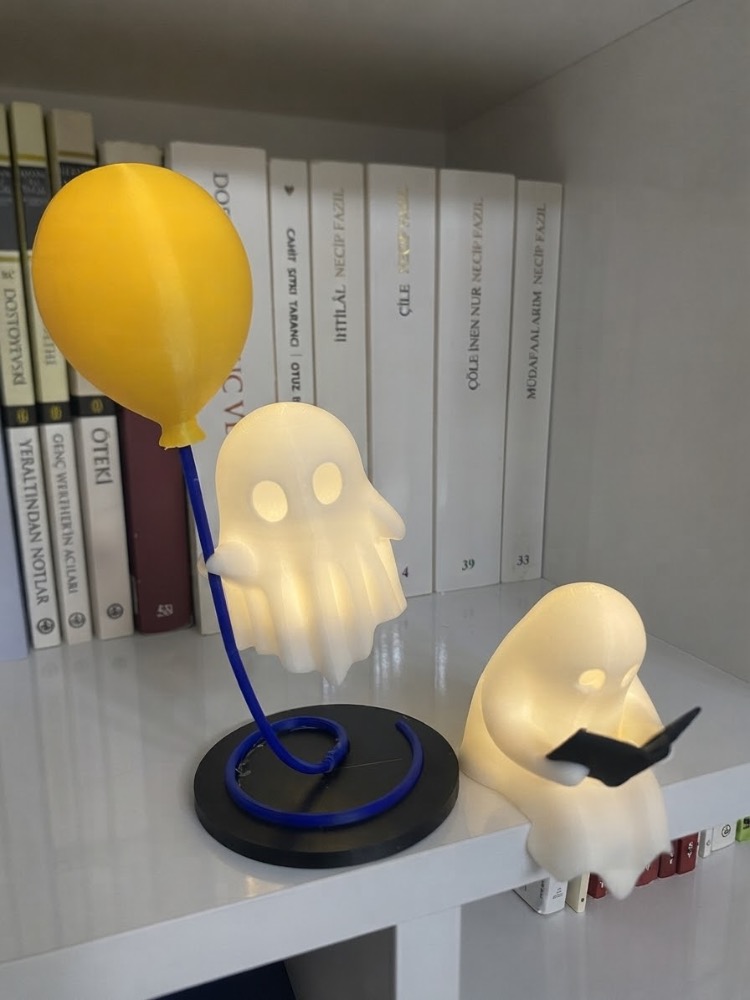 3D hayalet lamba dekor