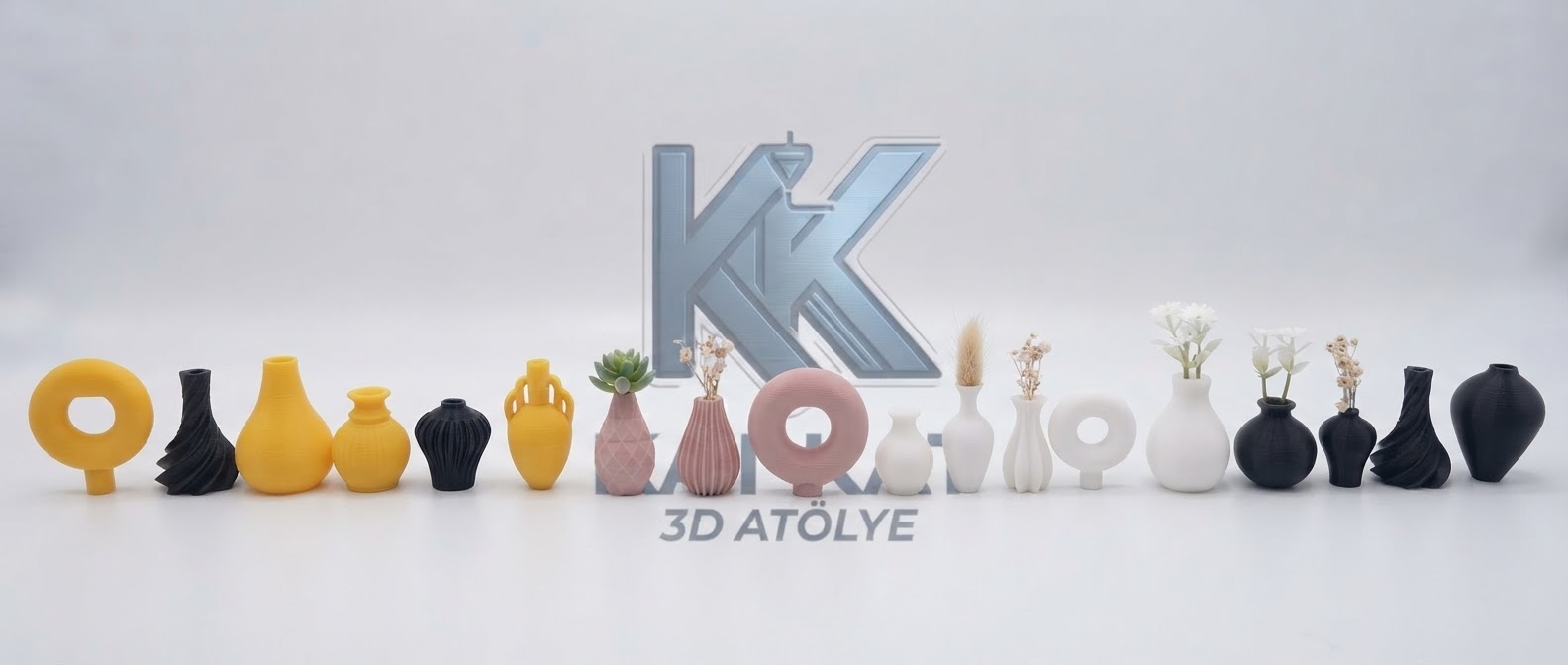 3D mini vazo magnet hediyelik
