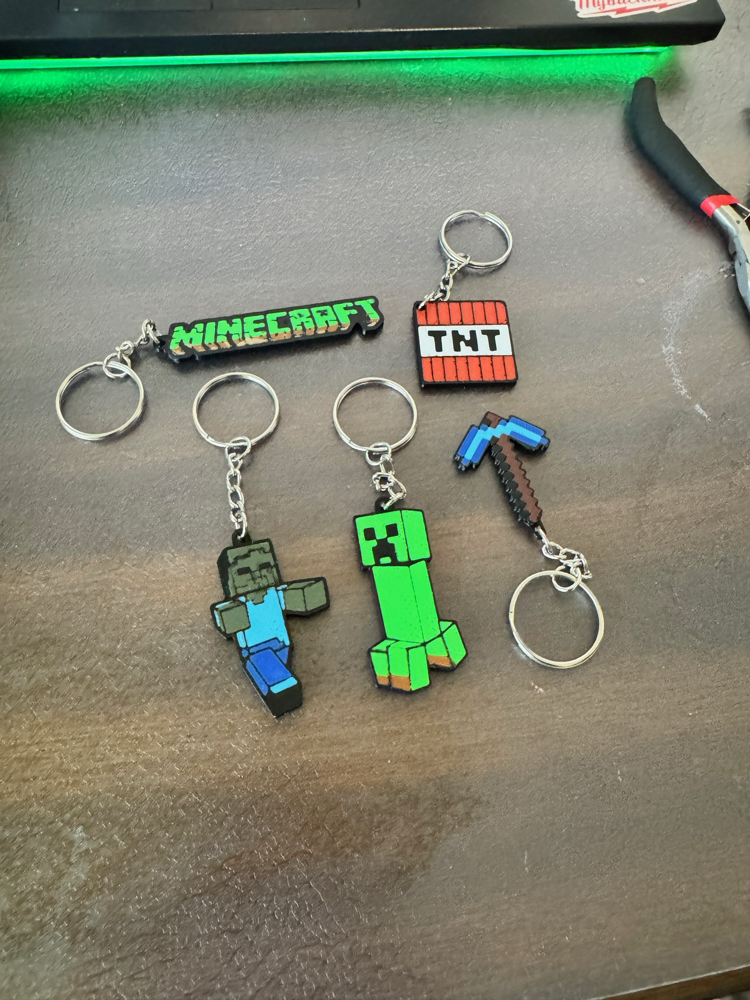 Minecraft Style Keychanins