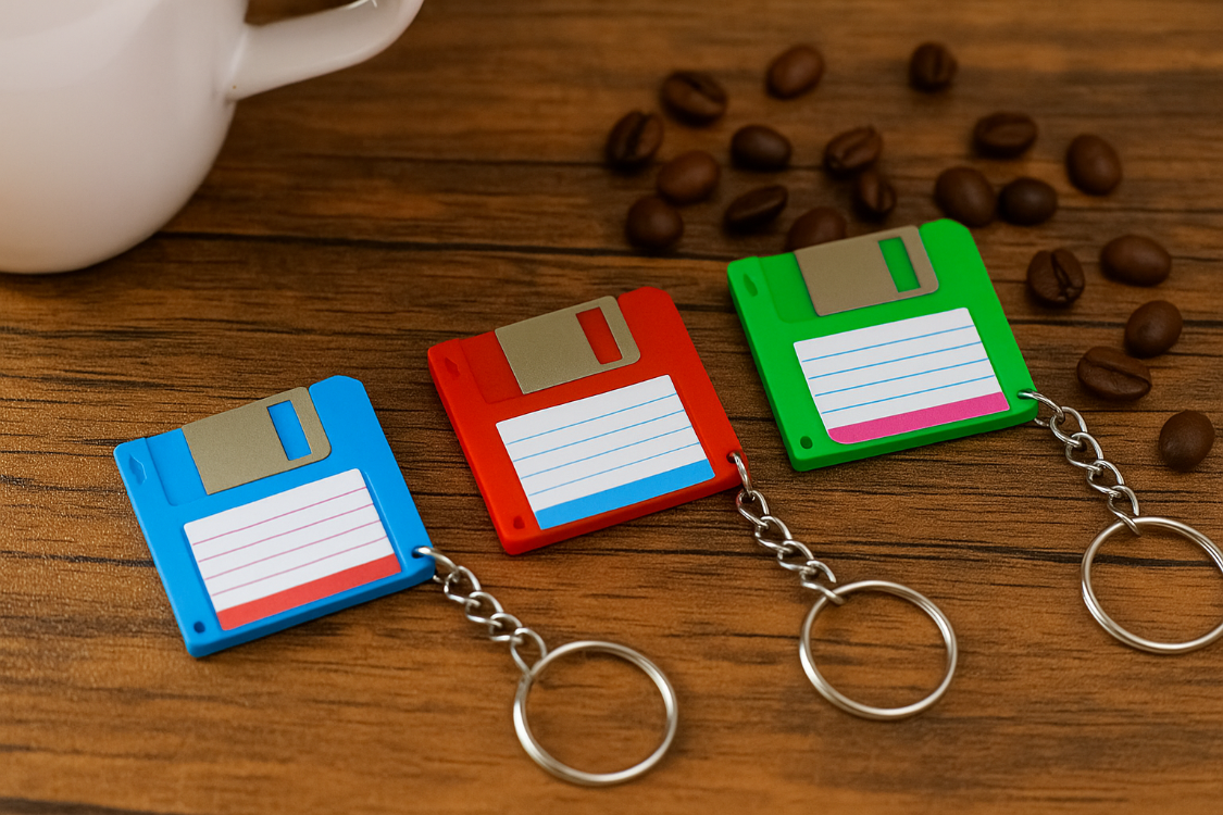 Floppy Disc Anahtarlık