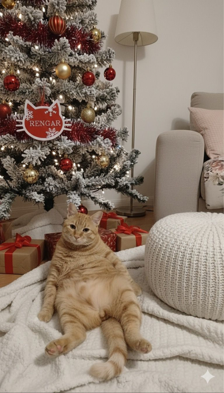 Sevimli dostlarımız için yılbaşı süsü