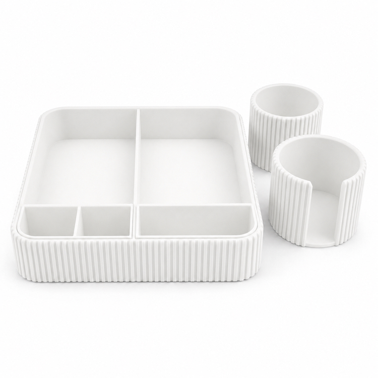 3 Parçalı Banyo Organizer Seti