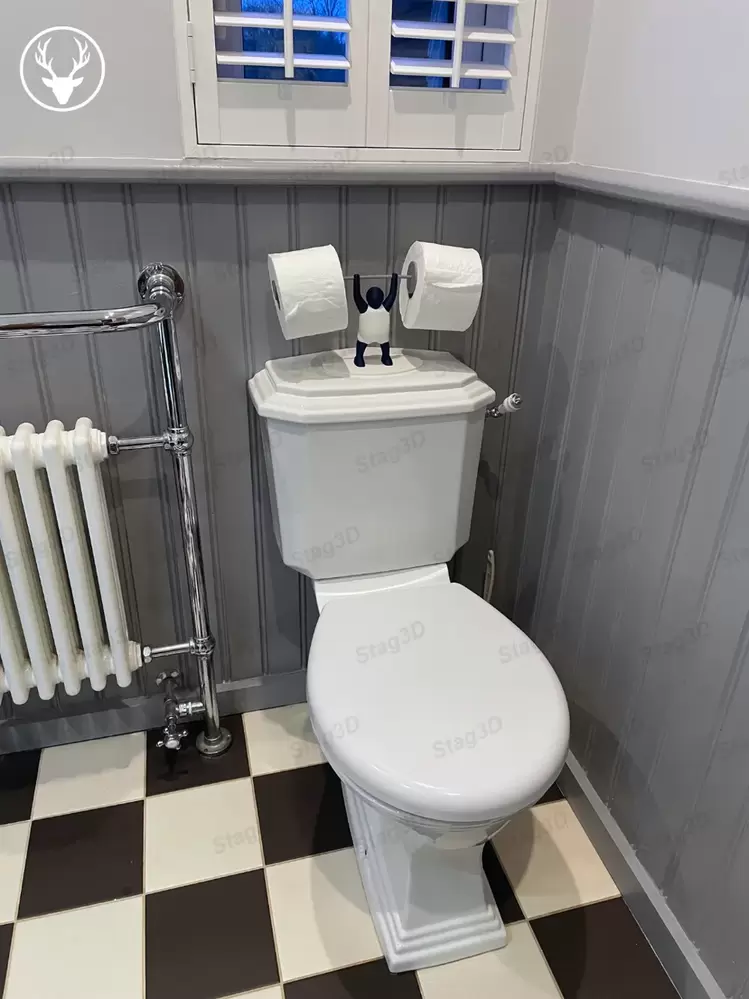 The Strongman Tuvalet Kağıdı Tutucu – Eğlenceli Banyo Aksesuarı