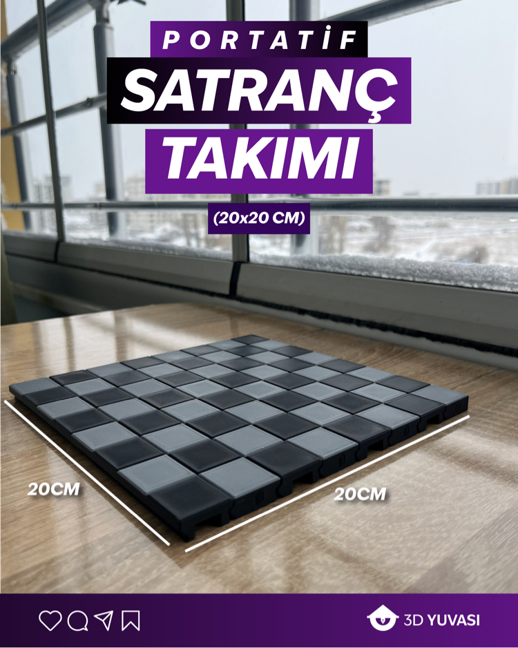 Portatif Satranç Takımı