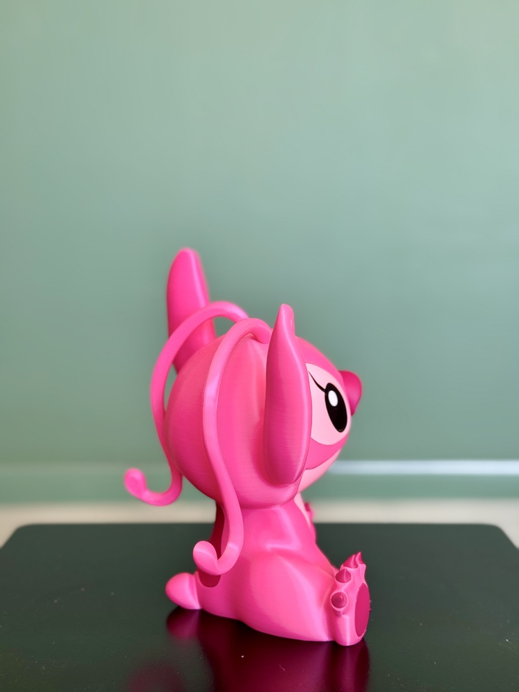 Stitch  Angel 3D Baskı Sabit Figür 10 cm