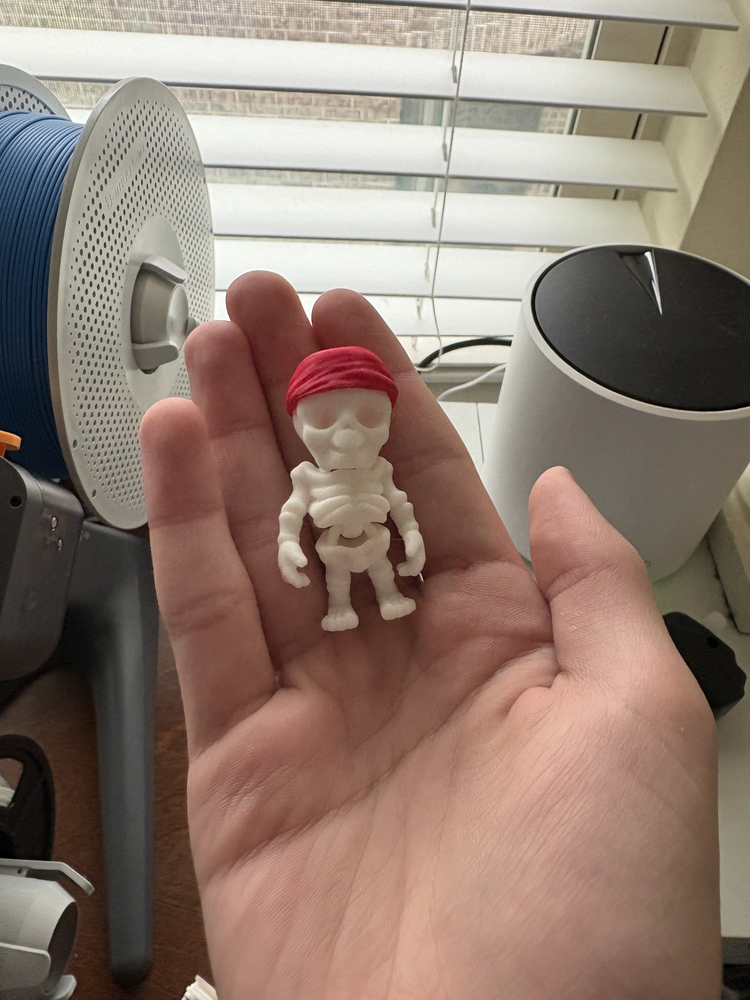 Baby İskelet Figür 3D Baskı – 5 cm – 4 Farklı Şapka