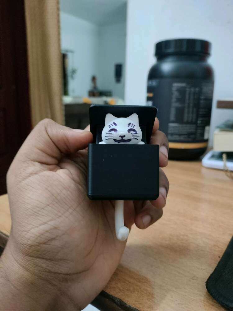 Kedi Kafalı Anahtarlık Askısı 3D Baskı