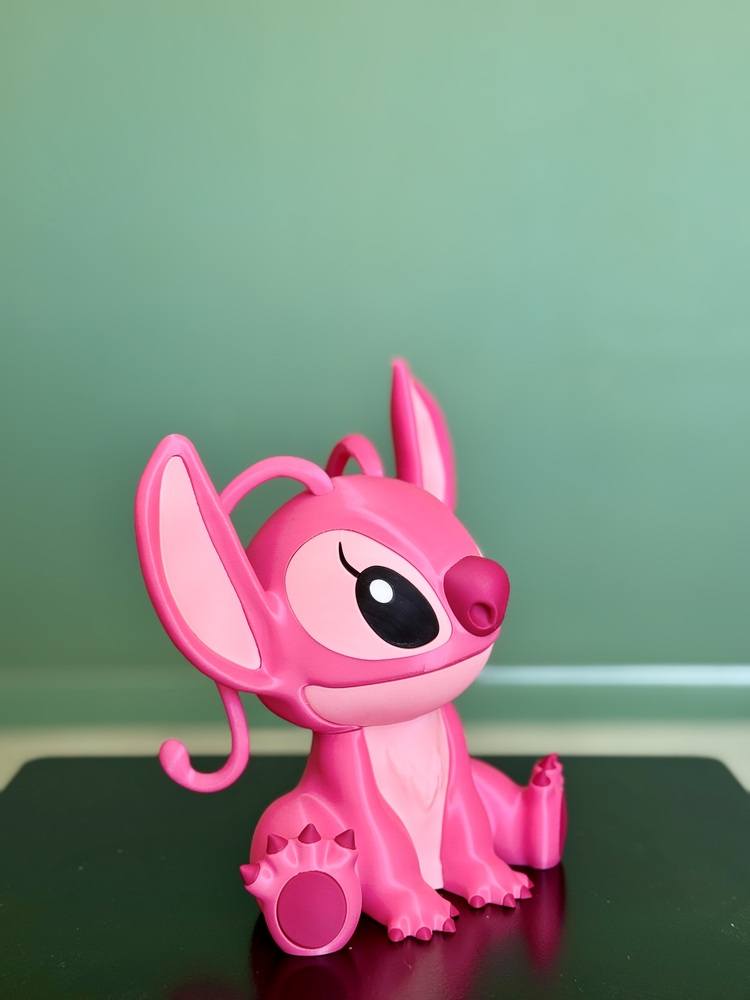 Stitch  Angel 3D Baskı Sabit Figür 10 cm