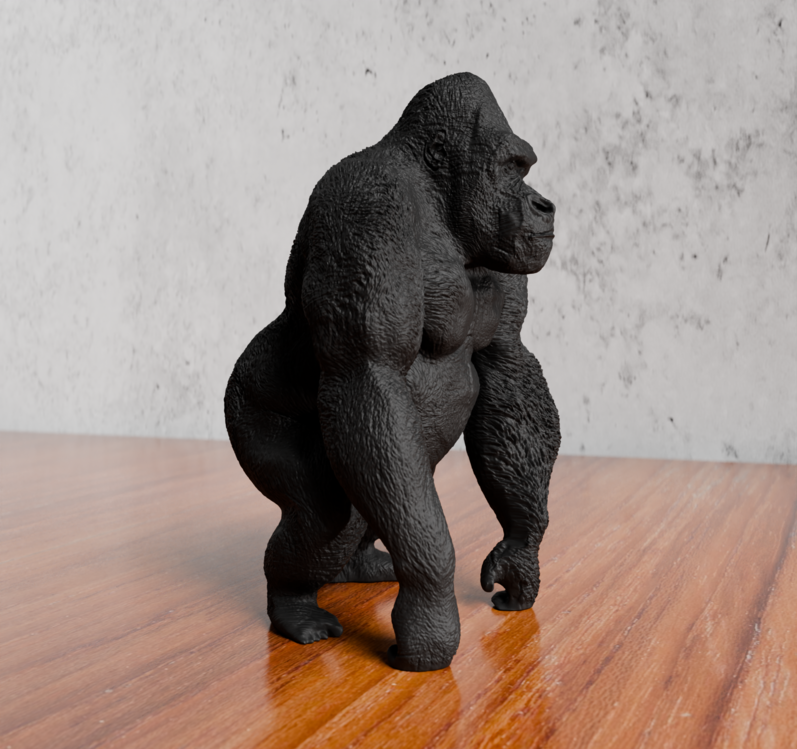Yüksek Detaylı Goril Figürü 3D Baskı – 13 cm
