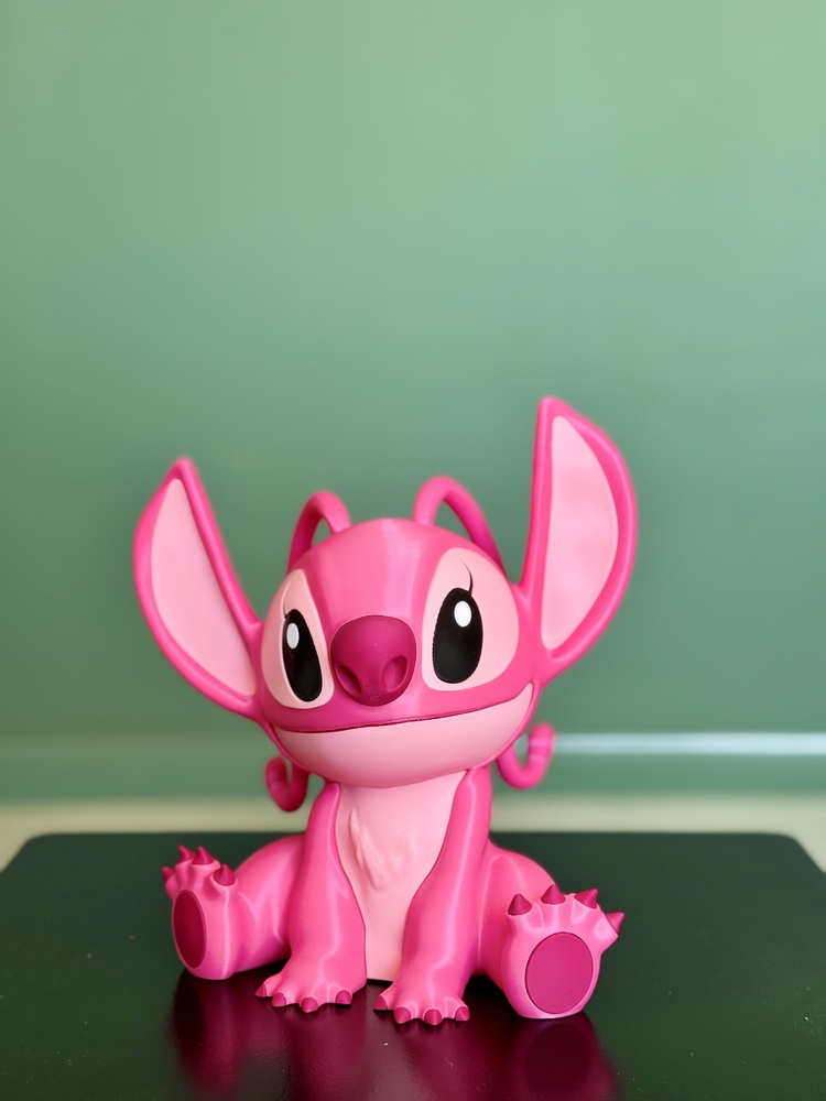 Stitch  Angel 3D Baskı Sabit Figür 10 cm
