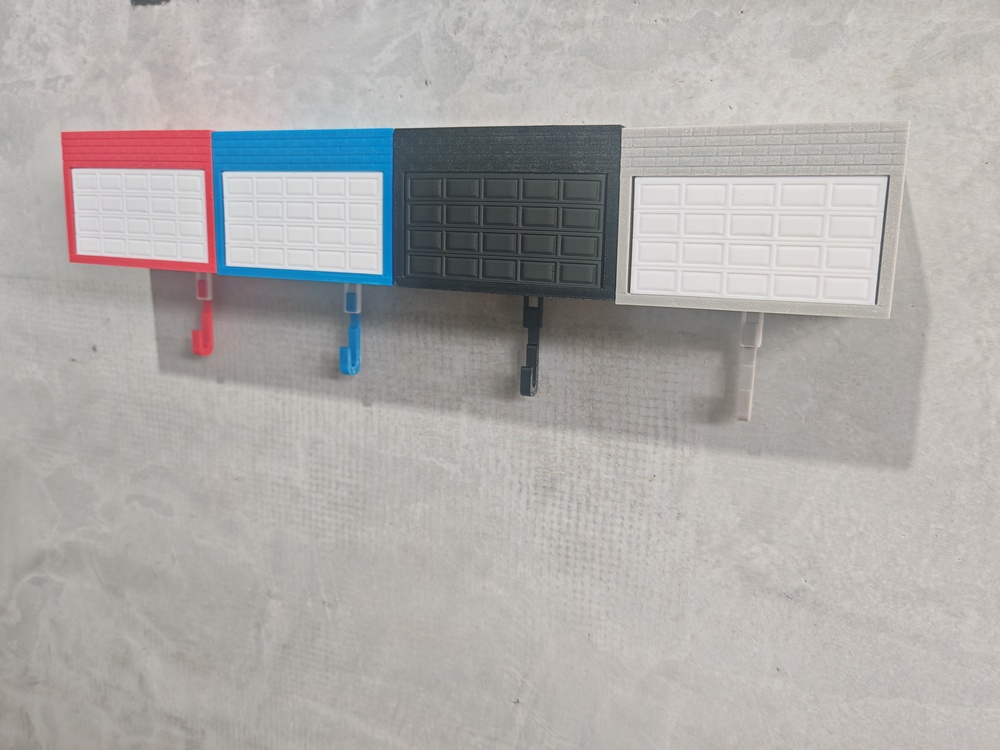 Anahtarlık Askılı Garaj Kapısı 3D Baskı 12 cm