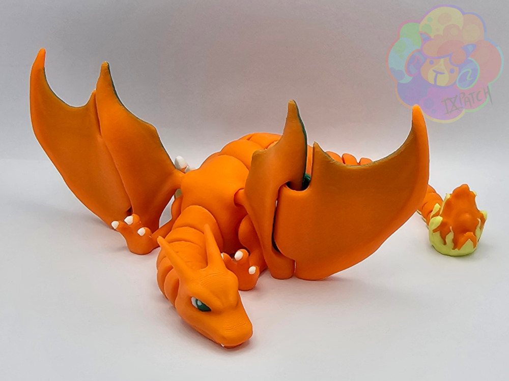 Charizard Dragon 3D Baskı Figür 20cm