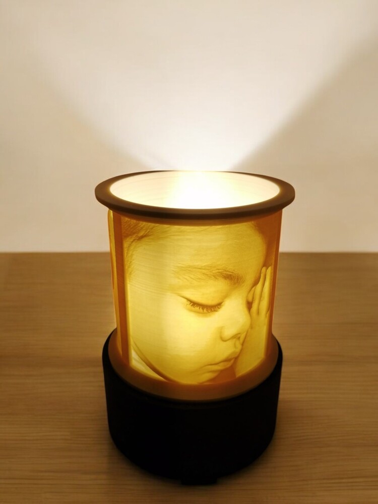 Lithophane Fotoğraflı Gece Lambası