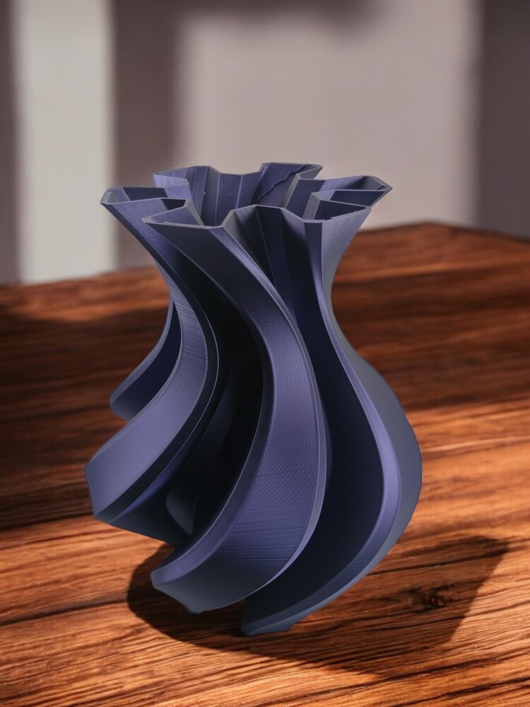 Spriral Helezon Desenli 3D Vazo2